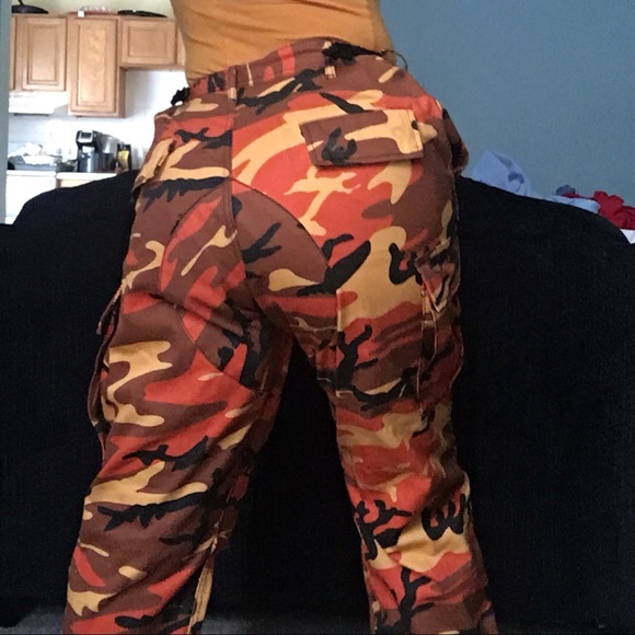 Orange Camo Fashion Pants - Picture 5 of 5